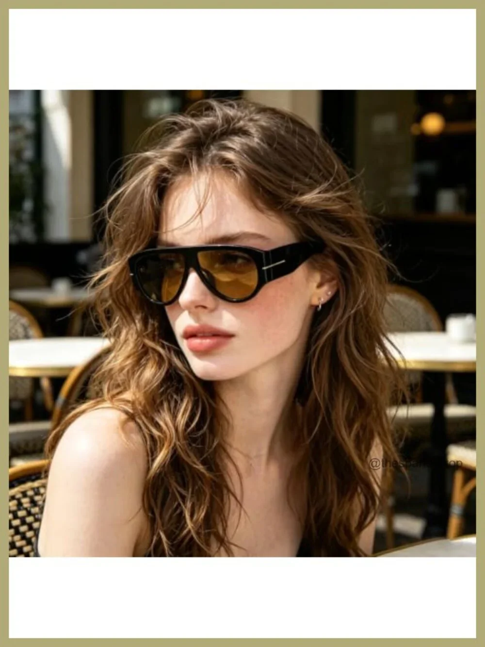 Oversized Square Sunglasses for Women UV400 Protection Thick Frame Retro Shades